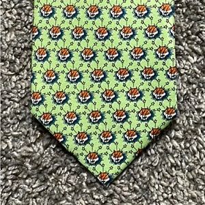 Dick Vitale awesome baby Basketball Necktie Men's lime green w/diaper basketball